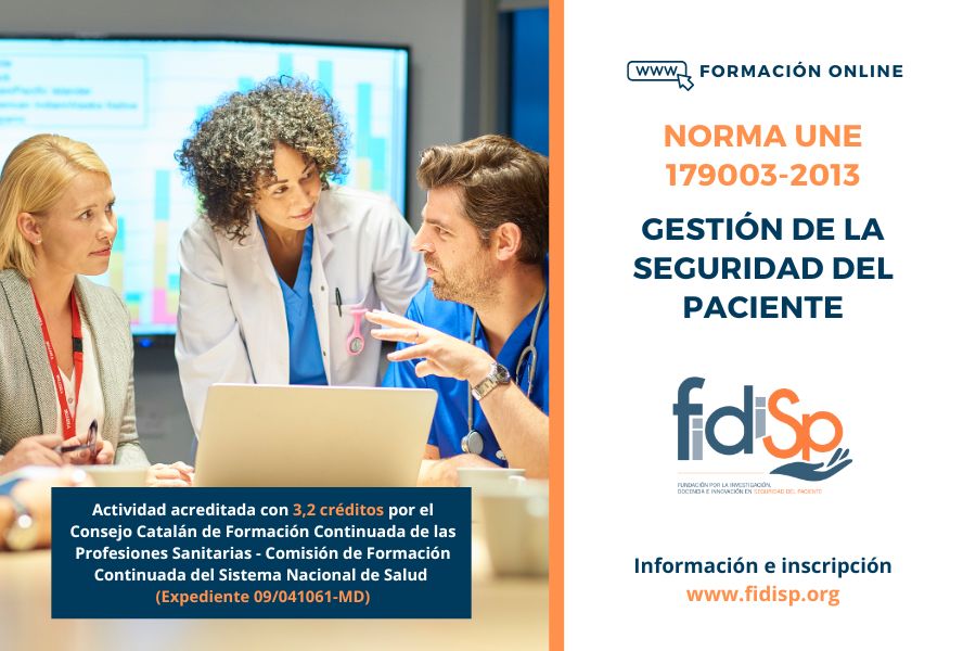 Curso Norma UNE 179003 Gestión de la Seguridad del Paciente - Edición 2025